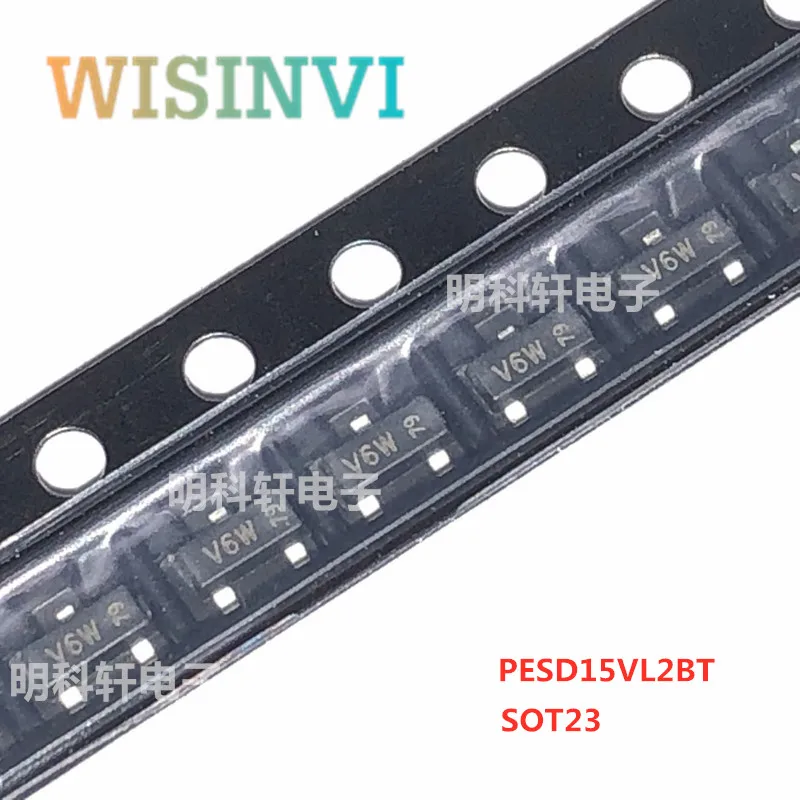 50PCS PESD15VL2BT marking V6* PESD5V0S2BT WG5 PESD5V0L2BT V4*  PESD24VL2BT V7*  PESD12VL2BT V5*  PESD5V0U2BT 1UW SOT23 ESD