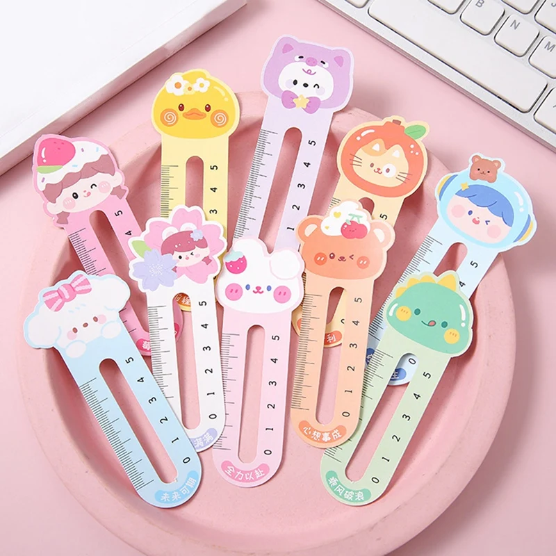 50 Pcs Kids' Animal-Themed Bookmarks - Cute, Durable, & Practical Reading Aids/Rulers Durable Easy Install