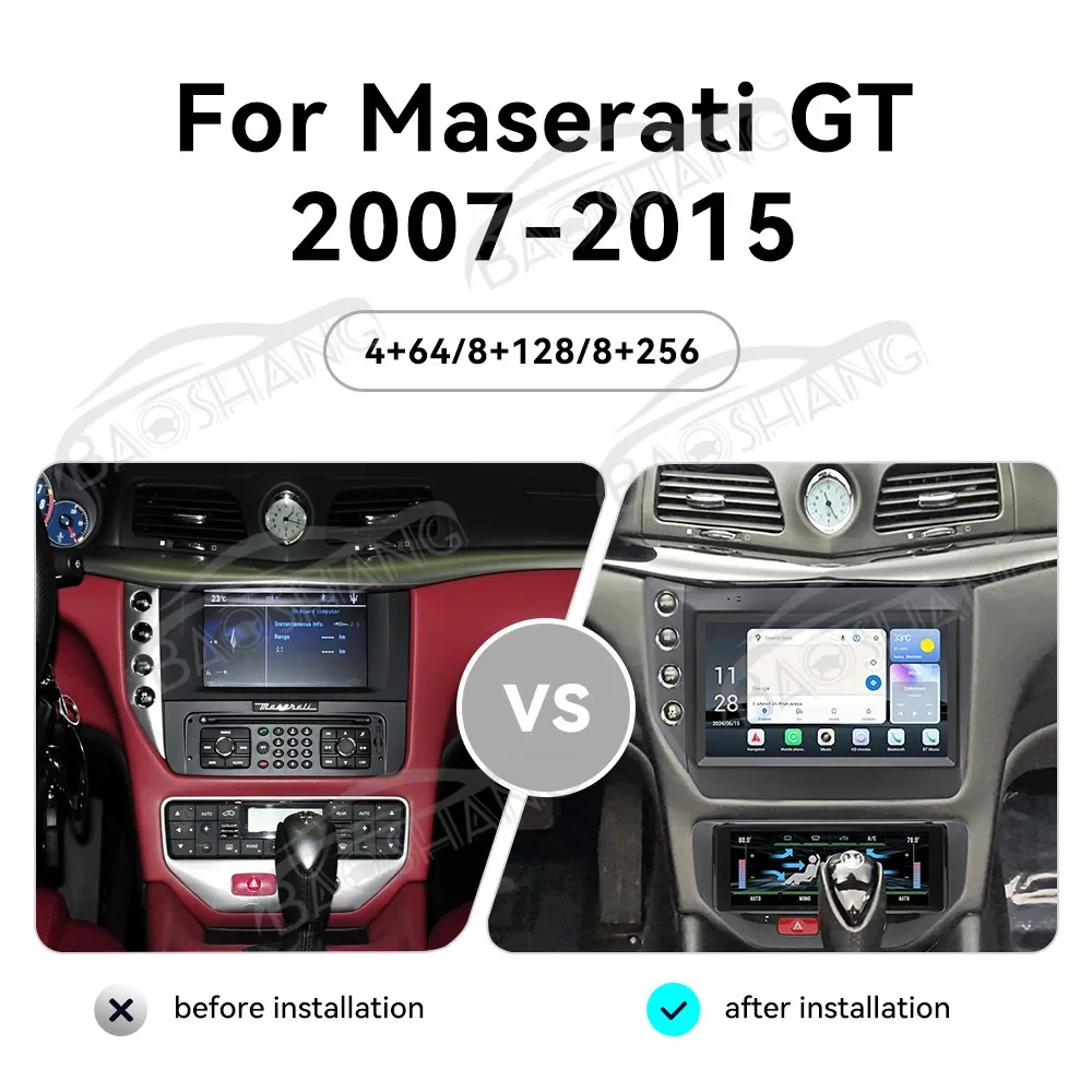 9'' Android 13 Car Radio for GT 2007-2015 665 GPS Navigation Multimedia Player Auto Wireless Carplay HD Screen