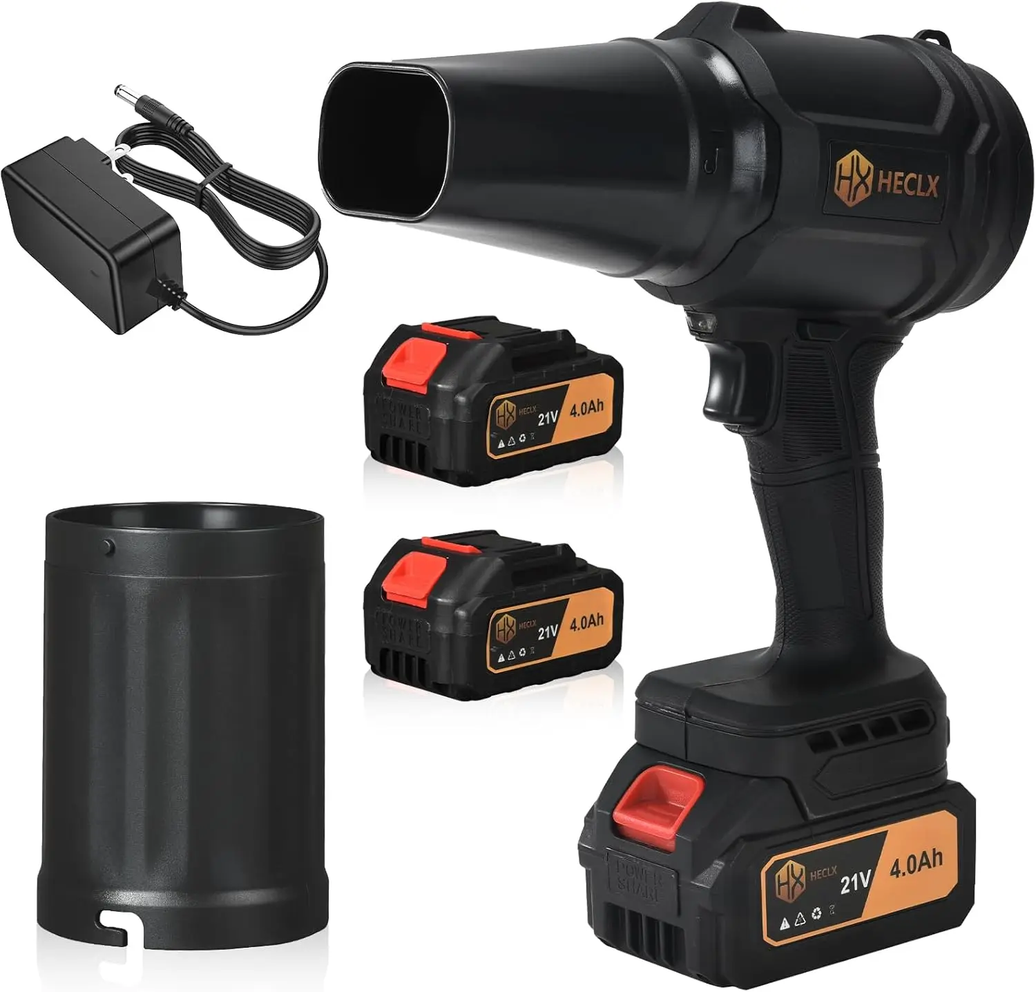 

Cordless Leaf Blower with Battery & Charger, Handheld Air Blower for Patio Cleaning (Black)