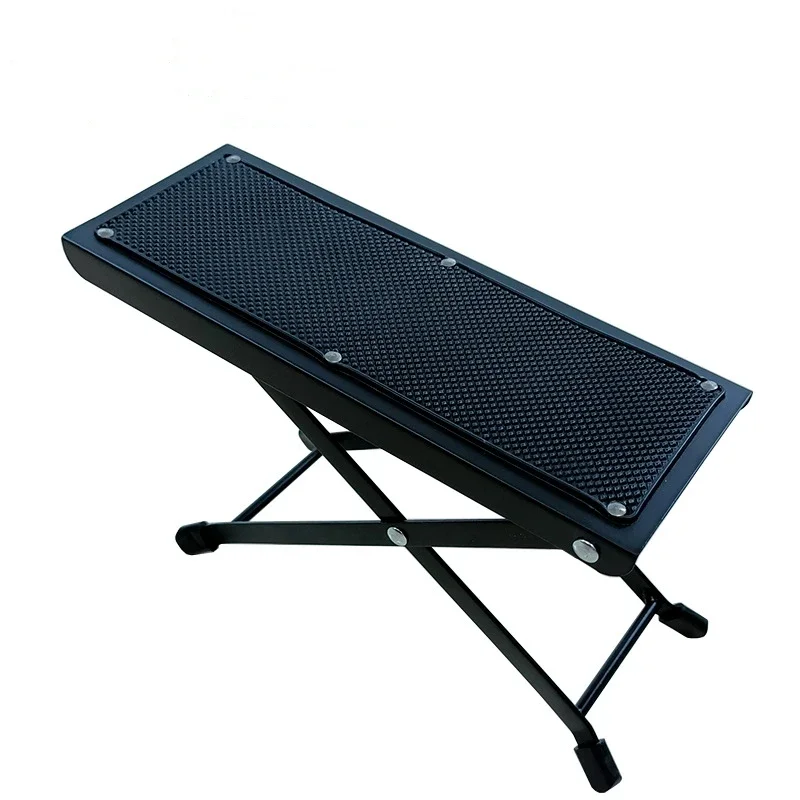 Guitar Footrest Pedal Metal Footboard Height Adjustable Non-Slip Pads Foldable Support Foot Stool Guitar Parts Accessories