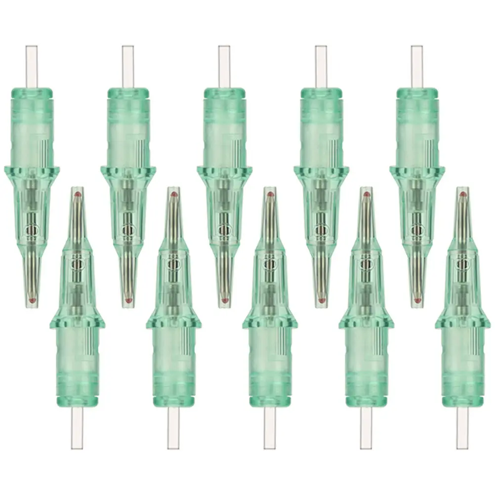 

Набор из 10 картриджей для тату-ручек: прочные пластиковые и металлические иглы-линеры для профессионального использования и обучения