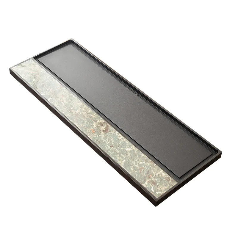 

Natural Wujinshi tea tray drainable new light luxury luxury stone rock slab office home