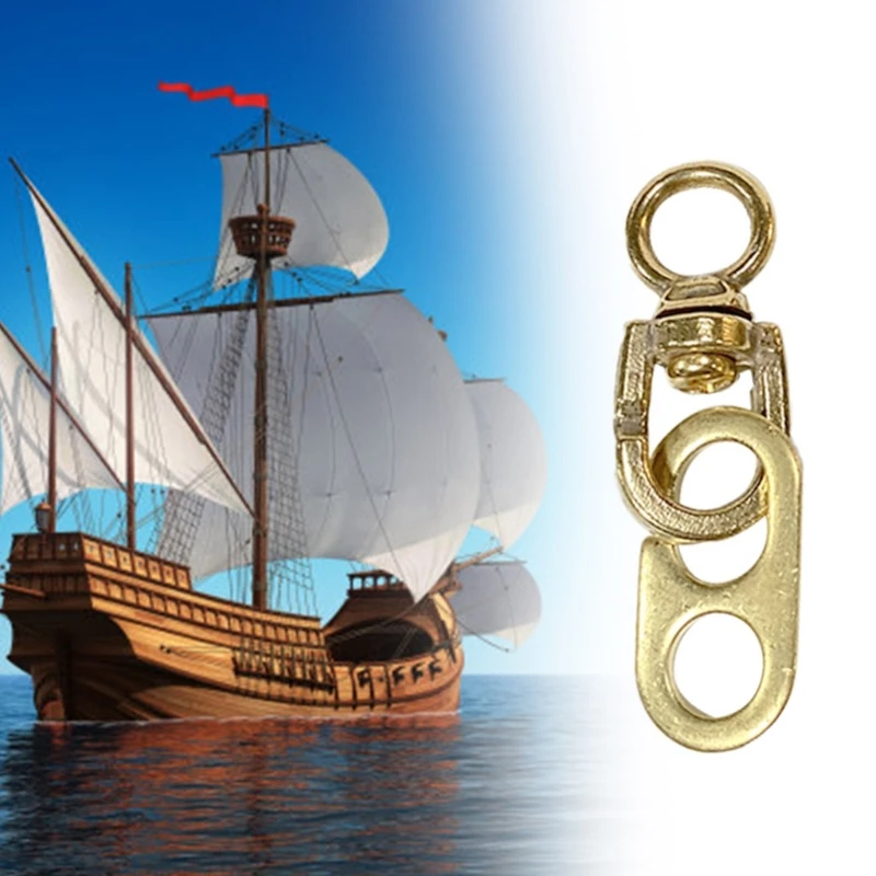 XA6H Saltwater Proof Brass Flag Hooks 3 Pieces Heavy Duty Boat Hardware Quick Mount System for Yachts and Sailboats
