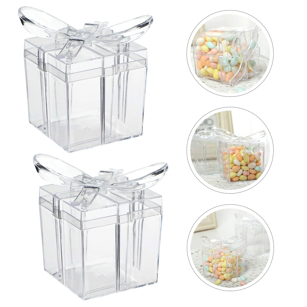 

4pcs Creative Wedding Candy Box Gift Storage Container Elegant Wrapping Present Packaging Chocolate Party Favor Box Bridal
