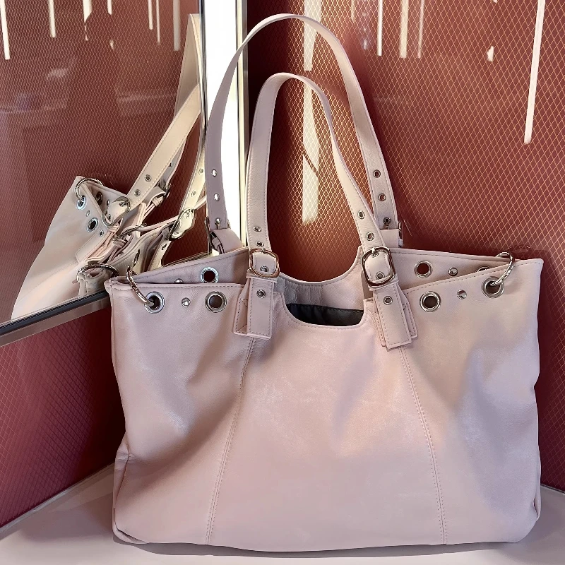 

Стильная сумка-тоут Y2K для девушек, большая вместительная сумка для поездок на работу, модная сумка через плечо, большая сумка-хобо, вместительная сумка-кошелек