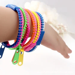 12/60Pc Antistress Zipper Bracelet Autism Hand Sensory Fidget Toys Party Favors for Kids Birthday back to school Goodie Bag Gift