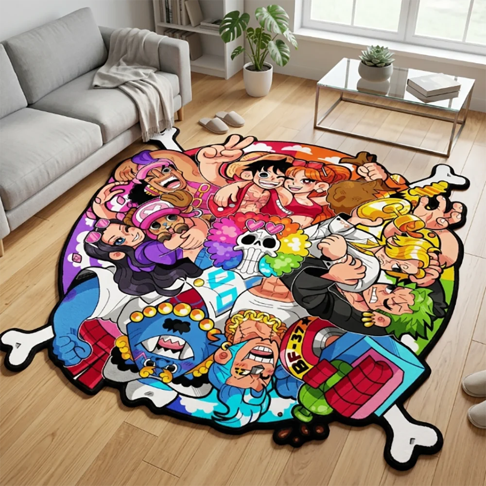 Gaming Accessories Anime - Irregular One Piece Carpet Luffy Straw