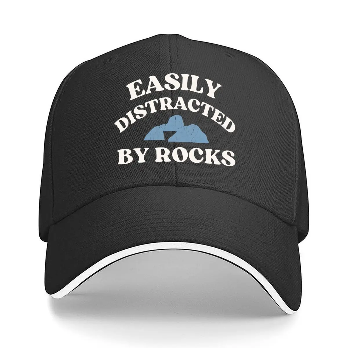 Easily Distracted By Rocks Blue Mountain Graphic Hip Hop hat Fashion Outdoor Sports Sandwich Baseball Cap