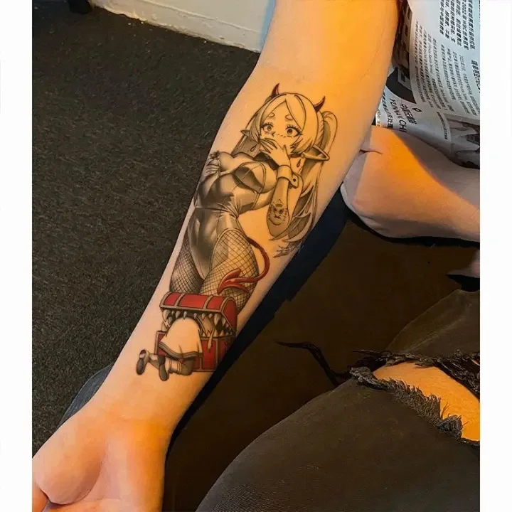 

Anime Temporary Tattoos Cartoon Frieren Beyond Journey's End Waterproof Fake Tattoo Sticker Tatoo Body Sticker