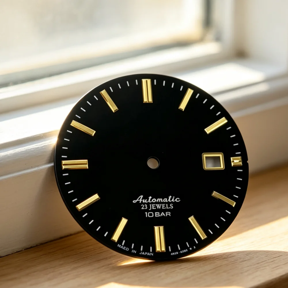 New NH35 watch dial, 34mm S dial, non-luminous mechanical watch modification, suitable for NH35 movement.