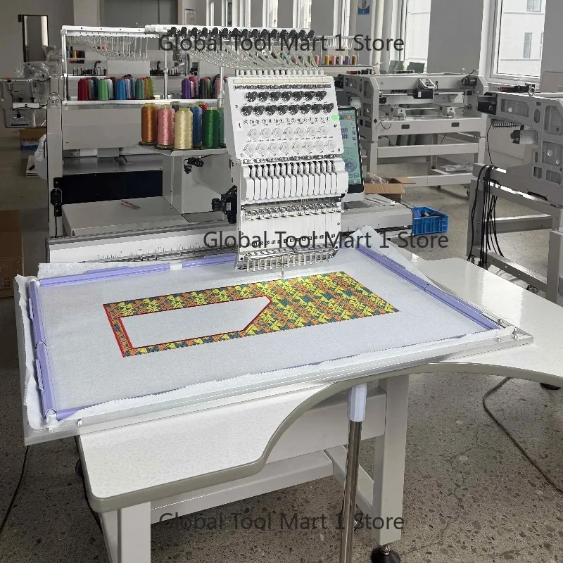 High Quality Industrial Computerized Tshirt Embroidery Machine 15 N-dles Single Head for Home Use New Condition