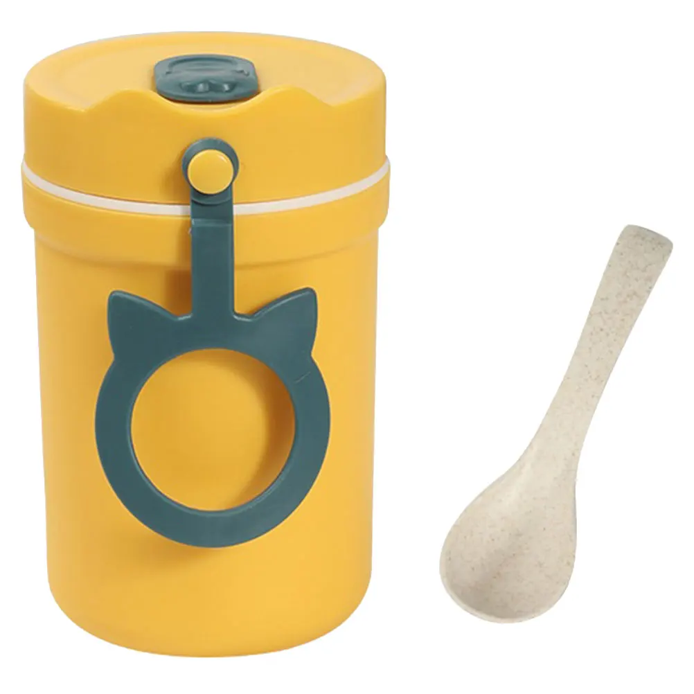 

Portable Cup Soup Cups Breakfast Container Office Milk Holder Lidded Oatmeal Cereal Microwave Travel Lightweight Kids