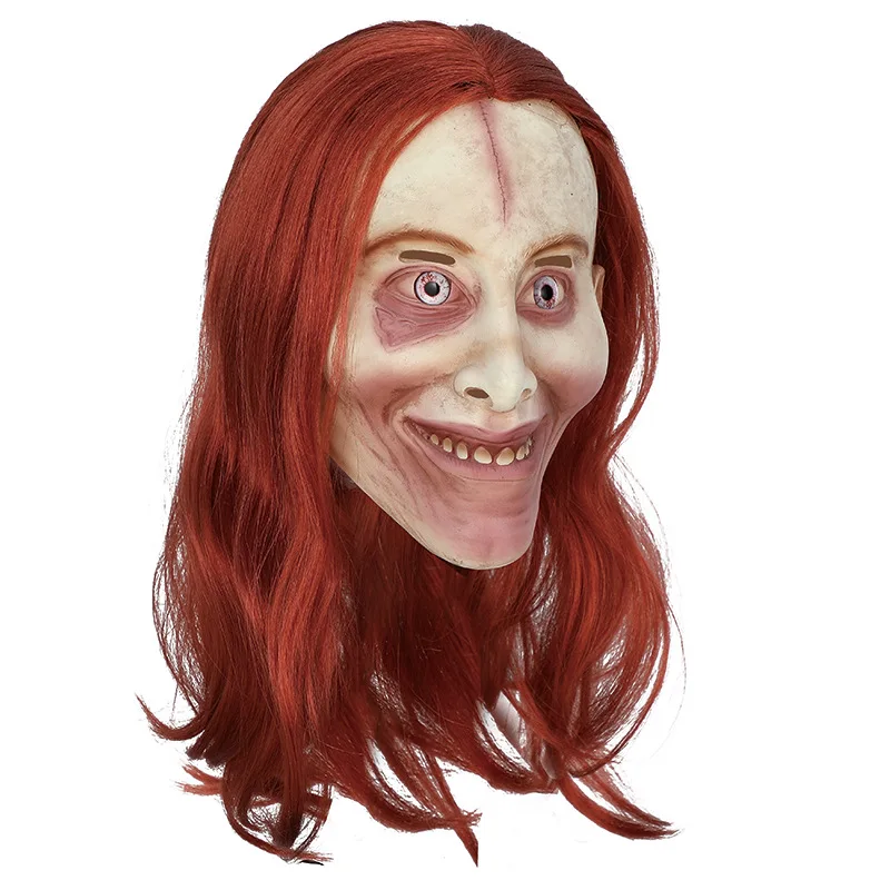 Braune Kostümperücke, dunkelrotbraune Perücke mit Seitenscheitel | Dunkelbraune Kunsthaar-Perücken für Frauen, Halloween-Party-Maske – Detail 4