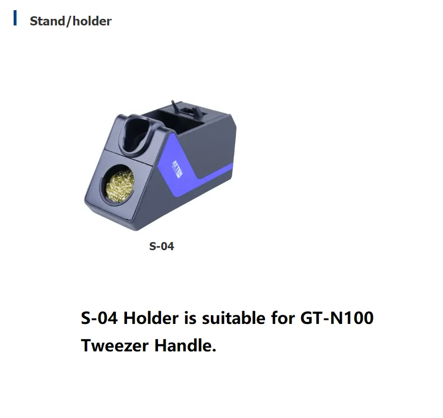 Per ATTEN GT-6200 stazione di saldatura a doppio canale originale GT-N100 pinzette manico 100W e punte di saldatura T100 supporto S-04