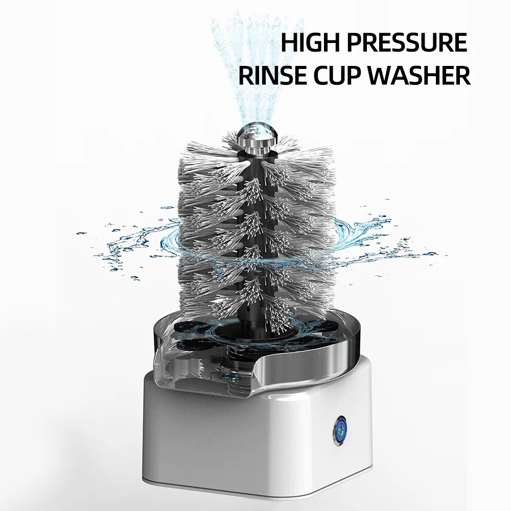 Automatic Cup Brush Cleaner High Pressure Cup Cleaner Sink Press Rotate Home Use Press Pressure Clear