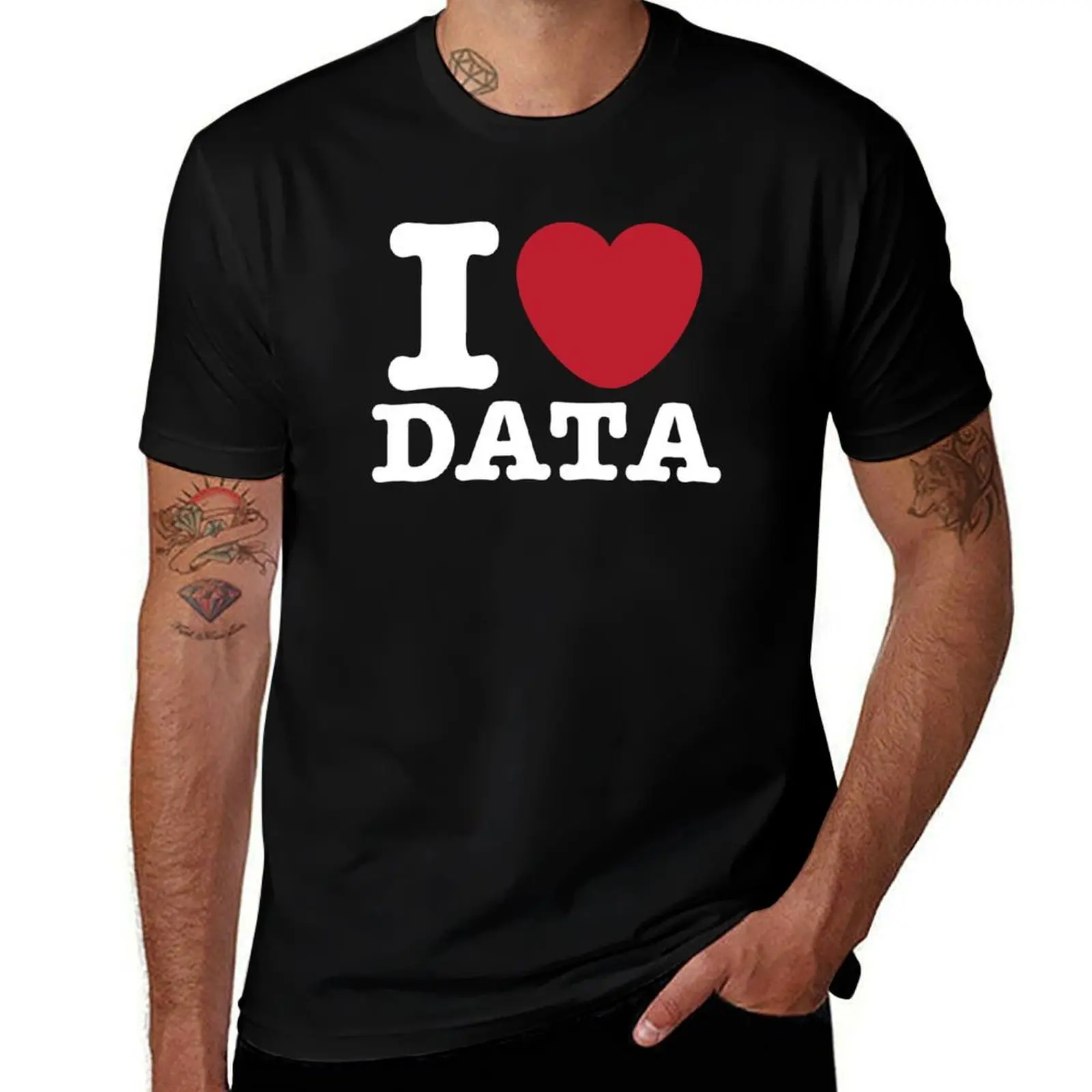 

I Heart Data T-Shirt t shirts for man graphic funny men t shirt cotton 100% T-Shirt
