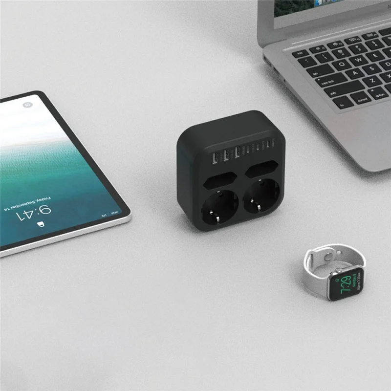 BTLIFE-Power Strip 10 In 1 3500W EU Plug With 4 AC Outlets, 6 USB 17W Fast Charging Ports, 7 Safety System Socket Extender For H