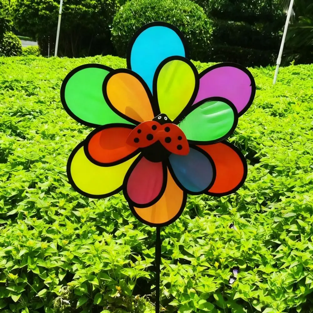Multistyles Sunflower Windmill PVC Diameter 35~40cm Rotating Sunflower Garden Yard Wind Spinner Outdoor Party Picnic Decor