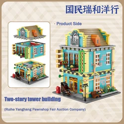 Loz Diamond Bar Grand Hotel Theater Westernization Bank Retro Mini Street View Building Block Assembly Puzzle Toys For Kids Gift