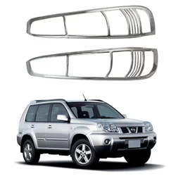 Fit For 2002-2007 Nissan X-trail T30 Chrome Rear Tail Light Lamp Cover Trims Full Set Car Styling