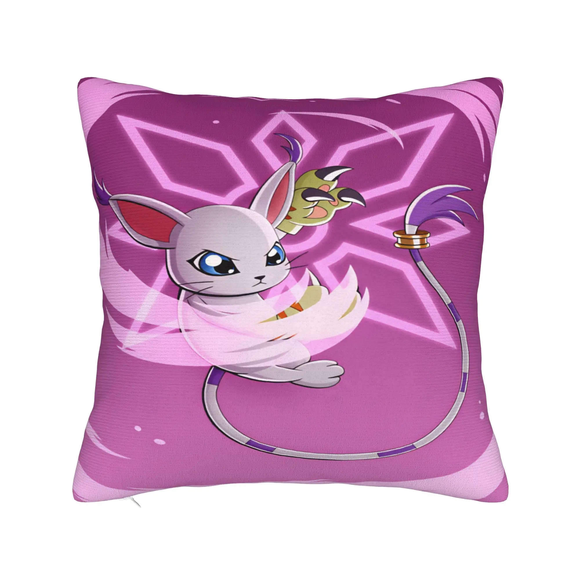Pillow Case Digimons Square  Pillow Cover For Couch Sofa Bedroom Kawaii Pillowcases