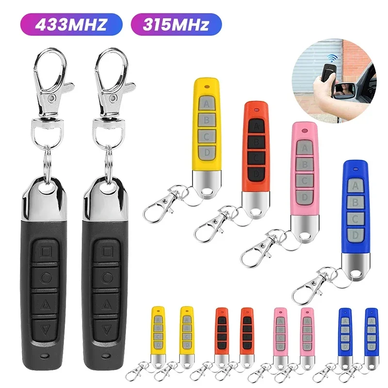 

433MHz Remote Controller Cloning Code Plastic 4-Button Clone Duplicator Battery Powered Remote Control Garage Gate Door Opener