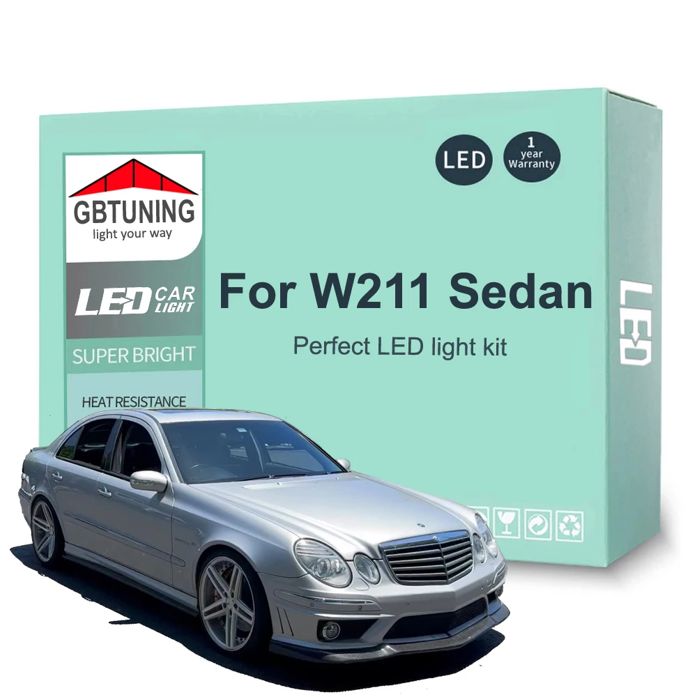 24Pcs LED Interior Lights for Mercedes E-Class W211 2002-2008 24Pcs LED Interior Lights for Mercedes E-Class W211 2002-2008