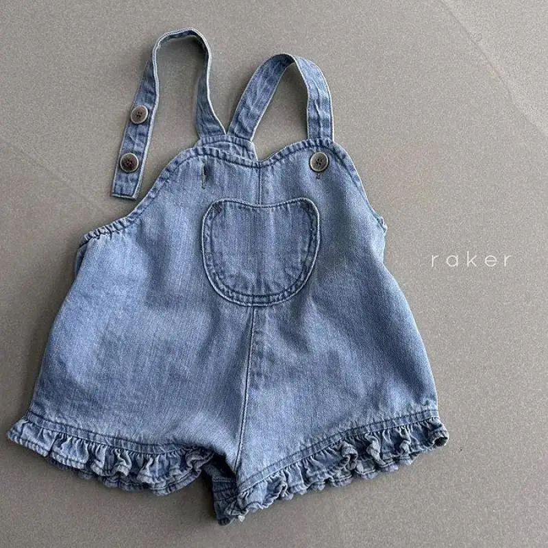 2026 Summer New Girls Cute Lace Overalls Cotton Infant Polka Dot Strap Shorts Baby Girl Denim Jumpsuit Toddler Clothes