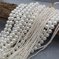 2-14mm Natural White Shell Beads Round Loose Spacer Bead For Jewelry Making DIY Necklace Bracelet Accessories