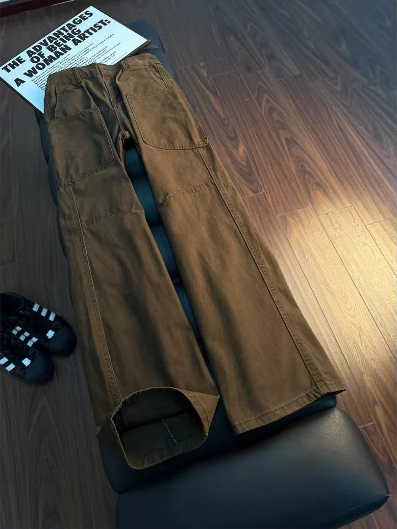 Calça Jeans Browan de Algodão para Homens e Mulheres, Estilo Casual de Outono, Perna Reta, Micro Flare, Jeans com Corte Preci...
