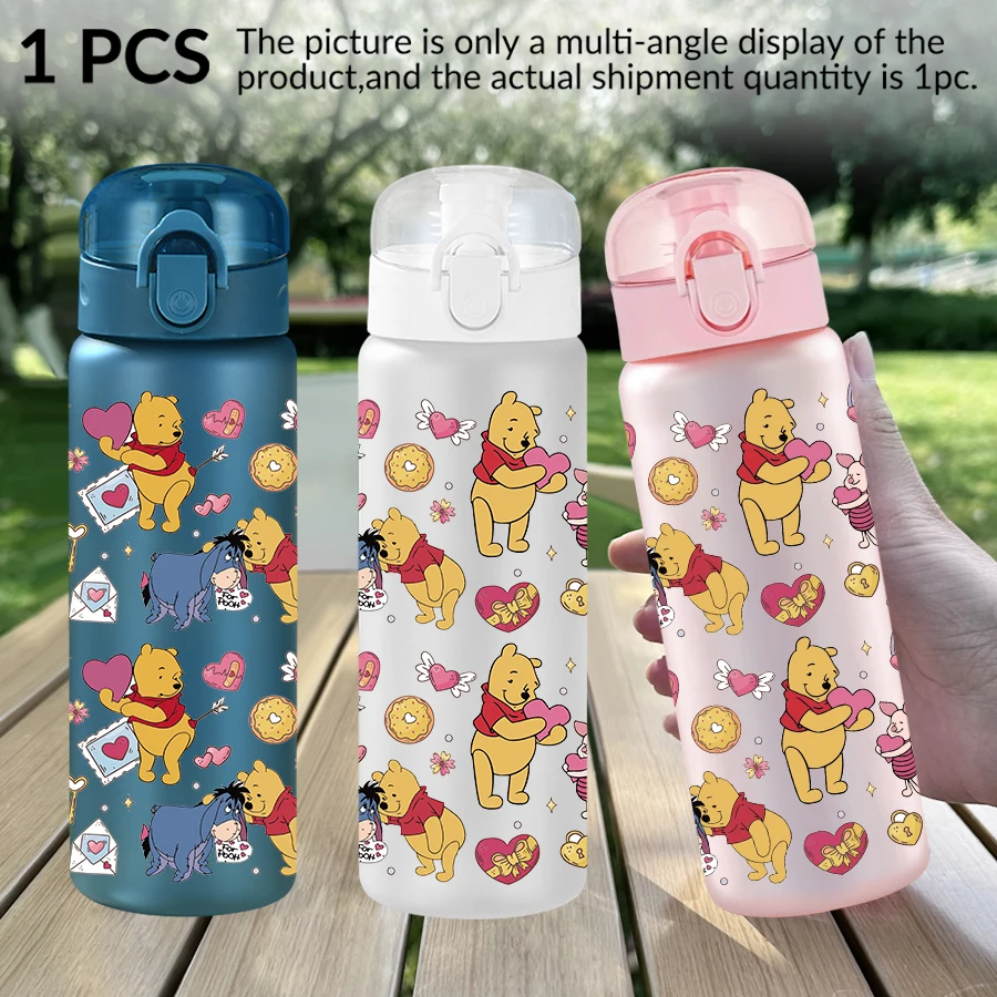 Bouteille d'eau en plastique Disney Winnie l'ourson/abeille/Motif 26oz, tasse de sport comme cadeau d'anniversaire/retour à l'école, 1 pièce