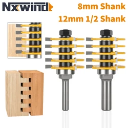 NXWIND  3 Teeth Box Finger Joint Router Bit Woodworking Milling Cutter For Wood Bit Face Mill End Mill