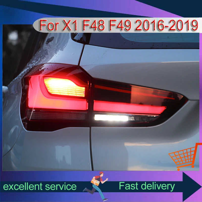 New Style For BMW X1 F48 F49 2016-2019 High Configuration Modified Taillight Assembly Full LED Rear Lamp Upgrade Car Accessories