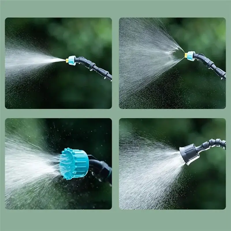 PZHI Electric Atomizer Garden Watering Sprayer with 2m Pipes 2 Nozzles Type-C USB Telescopic Irrigation Tool