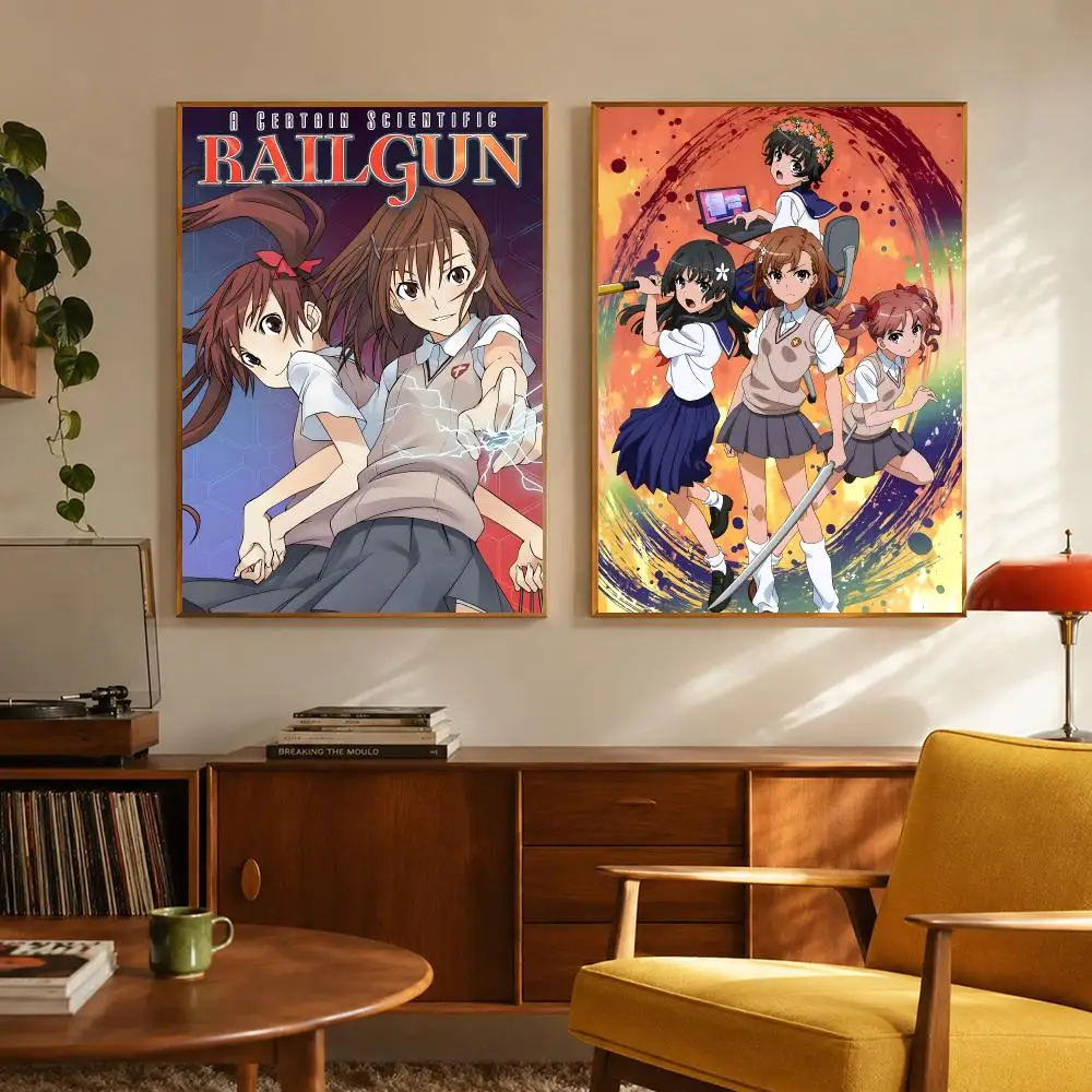 Sci-Fi Anime A Certain Scientific Railgun Poster Digital Solvent Print Waterproof PP Fade-Resistant Wall Art Room Decor Gift