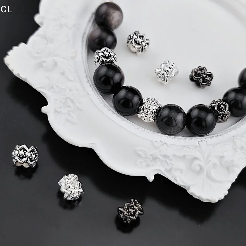 AttireTrove20 Pcs/Set Alloy Patterned Twisted Spacer Beads Wholesale Accessories For DIY Bracelet Necklace Jewellery Making