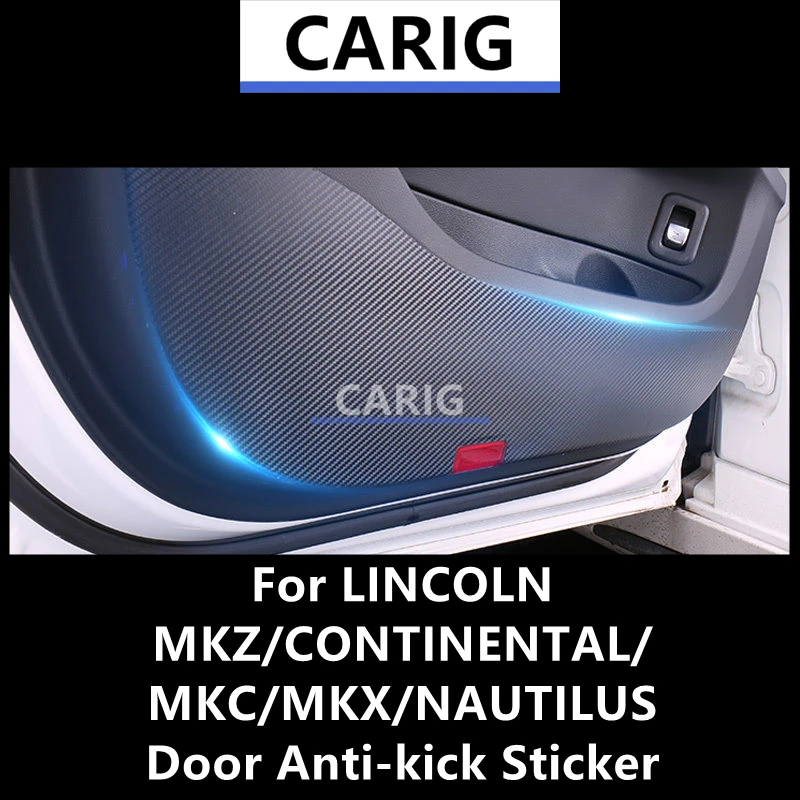 

For LINCOLN MKZ/CONTINENTAL/MKC/MKX/NAUTILUS Door Anti-kick Sticker Modified Carbon Fiber Interior Car Film Accessories