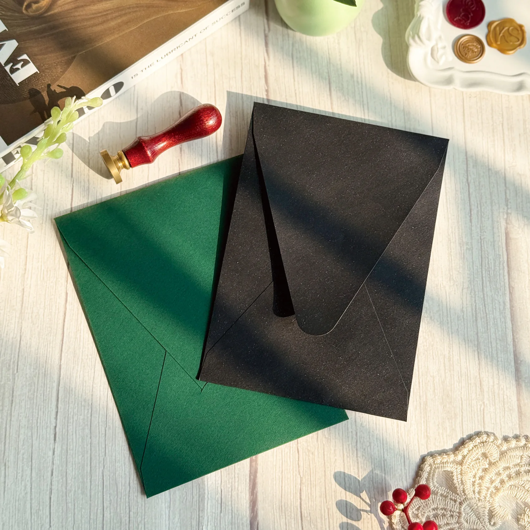 50pcs 195x138mm Envelope for Wedding Invitations High-grade 250g Pearlescent Paper Supplie Postcard Stationery Packaging Storage
