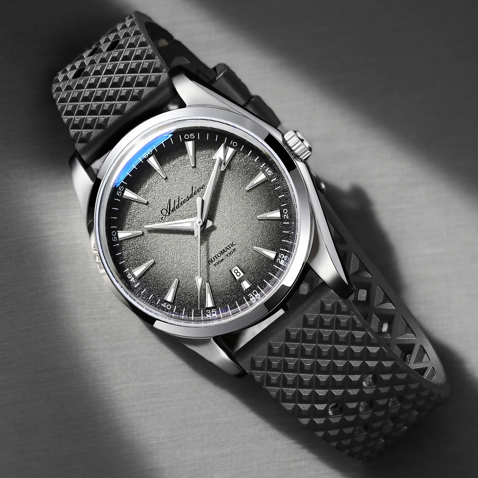 ADDIESDIVE Men's Diver Automatic Mechanical Watch Bubble Mirror Glass Super Luminous Wristwatch Date Display Waterproof Watches