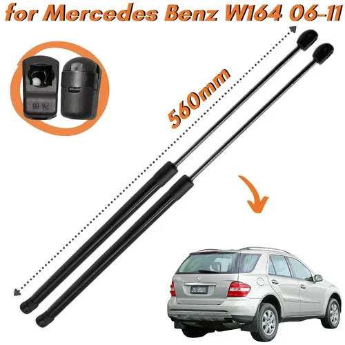 Puntales de maletero para Mercedes Benz serie W164, barra de soporte de elevación de portón trasero, ML 320 350 450 500 550 SUV 2006-2011, cantidad (2)