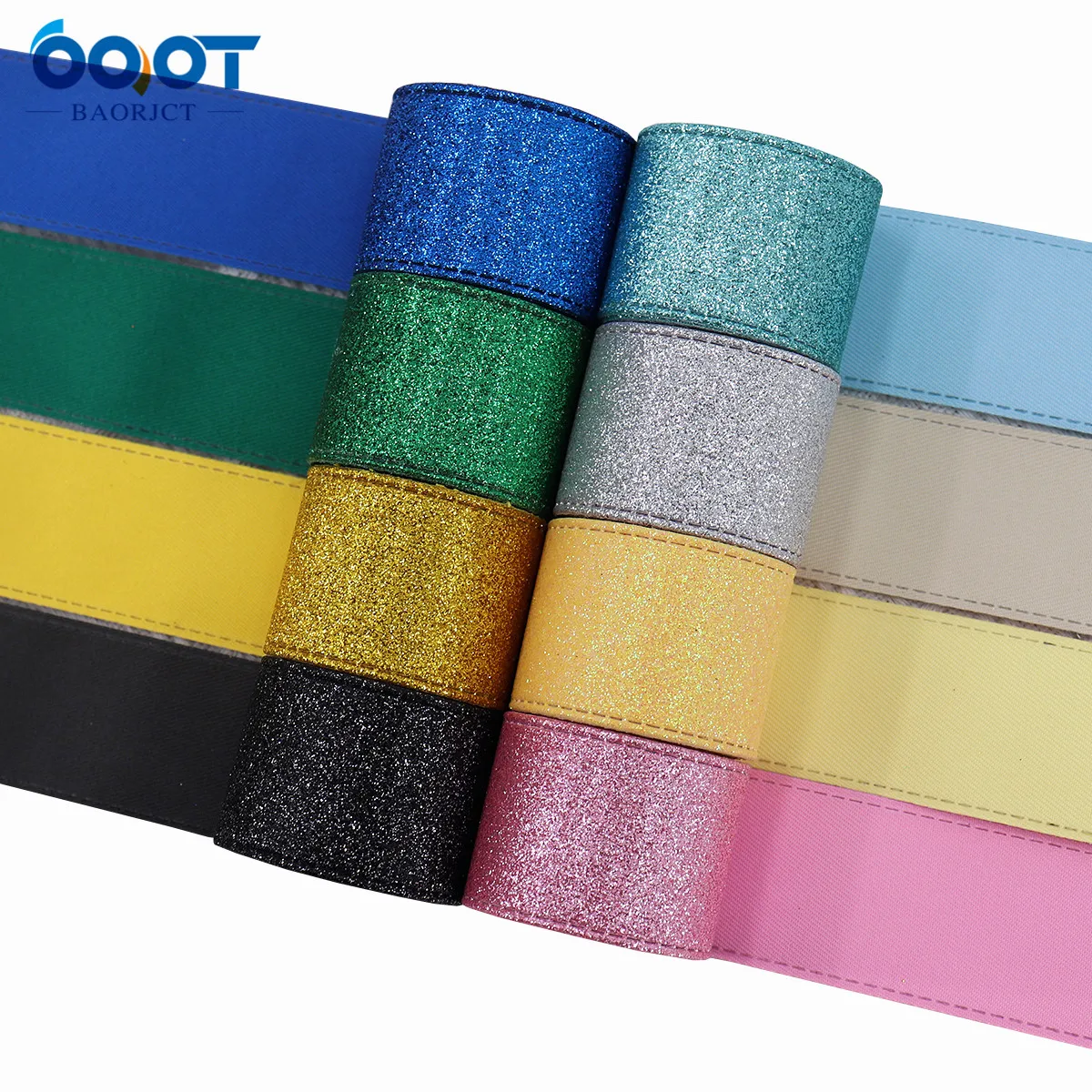 Solid Shiny Glitter Leather Ribbons,22531-3 38MM 2Yards Bow Cap Accessories Party Gift Wrap DIY Handmade Decoration