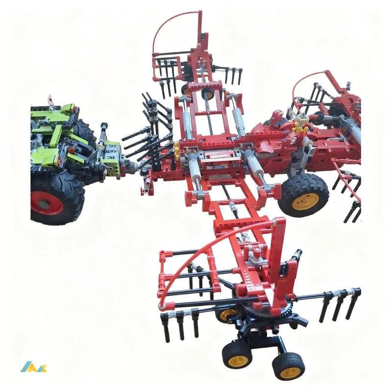 1758 Pezzi MOC Rastrelliera per Fieno 4 Elementi Modello Tecnico Blocchi da Costruzione Architettura Assemblabile Fai-da-Te Regali di Natale Giocattoli Idea Creativa