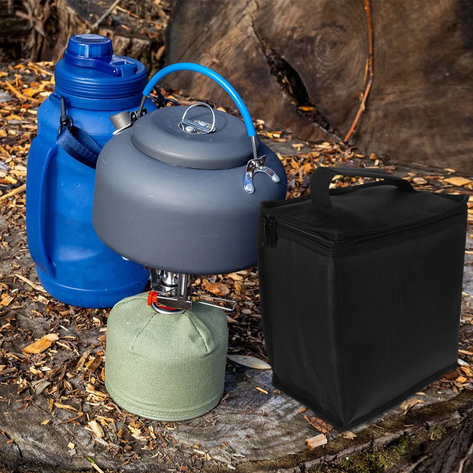 

Outdoor Gas Canister Storage Bag Foldable Portable Camping Stove Carrier Propane Tank Protective Sleeve For Cassette