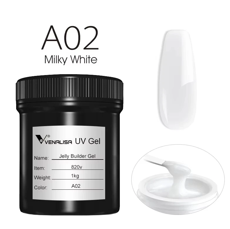 1kg Venalisa Jelly Gel Led & UV Estender Escultura Sem Machuça Unhas Gel Uv 24 Cores Camuflagem Cor Gel Uv