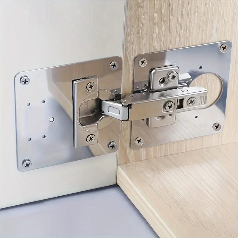 2/4-teiliges Schrankscharnier-Reparaturset, verstellbare, versteckte Scharniere mit Schrauben für kaputte Schranktüren (einfache Befestigung, rostfrei)