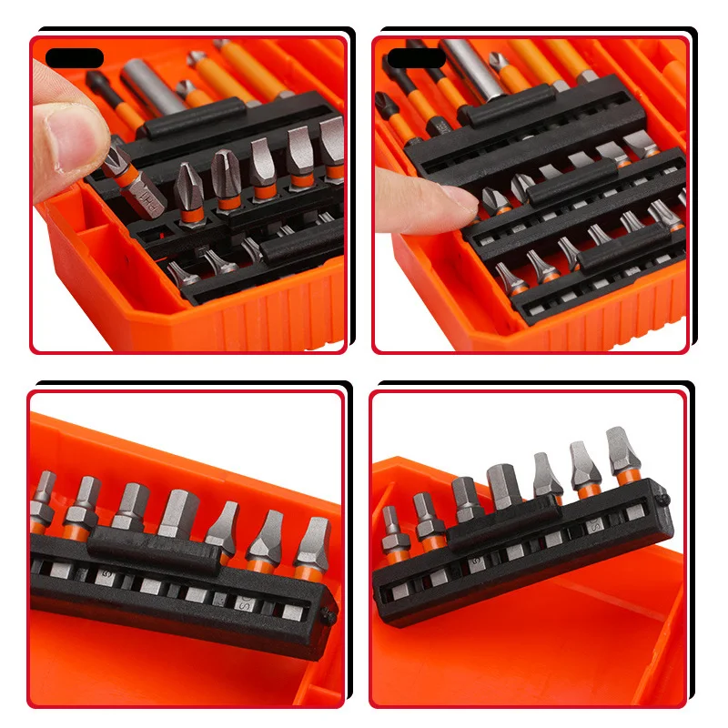 Set di punte per trapano per cacciavite da 35 pezzi Set di chiavi esagonali con punta di perforazione magnetica con custodia inclusa strumento di riparazione multifunzione