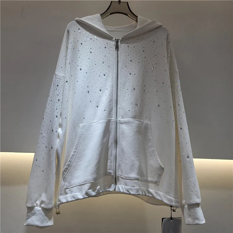 2026 Spring and Autumn New Women's Hoodie Cardigan Hooded Loose Casual Top