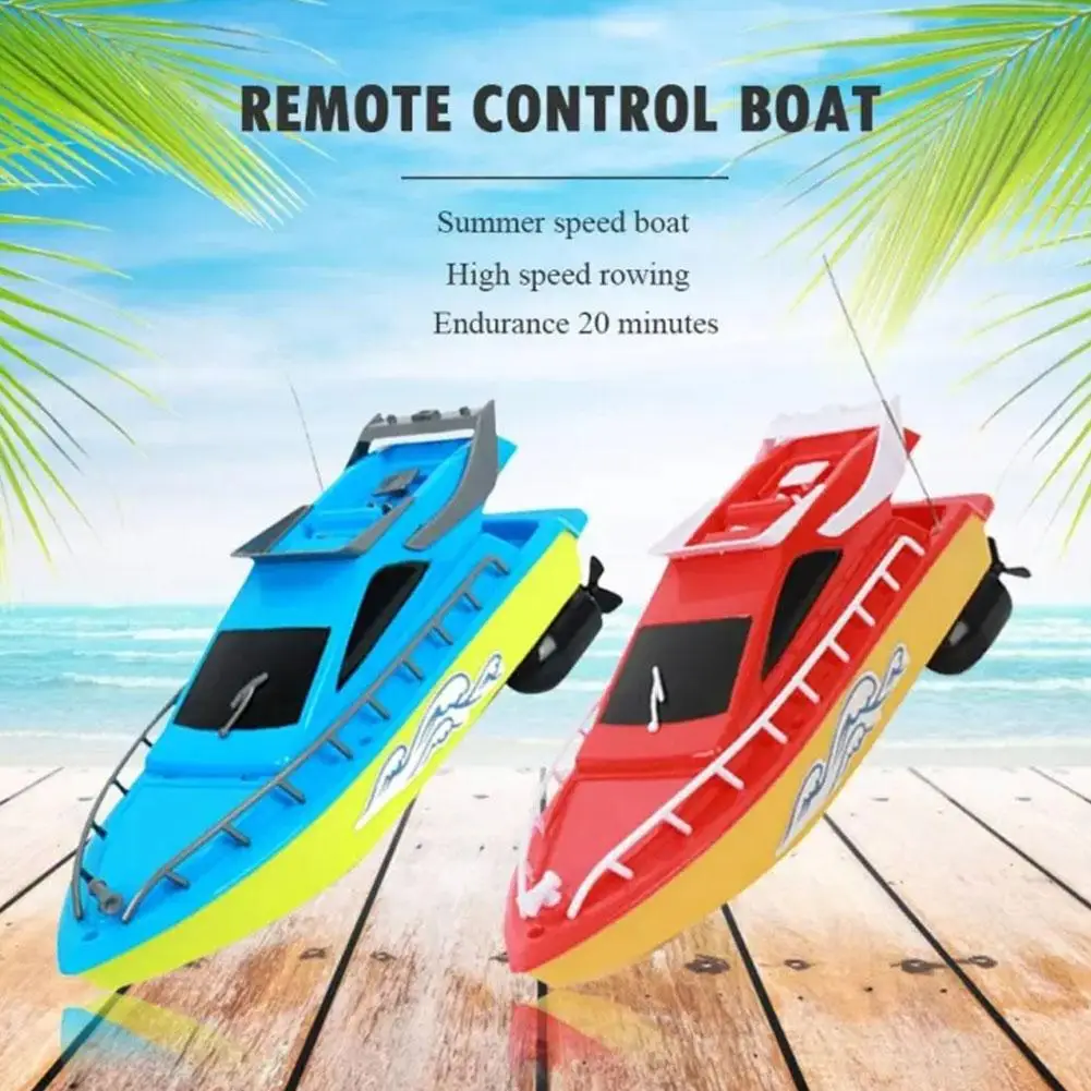 Remote Control Boats Can Be Launched To Simulate High-Speed Speedboats Electric Steamboats Water Park Toys Outdoor Pool Toys
