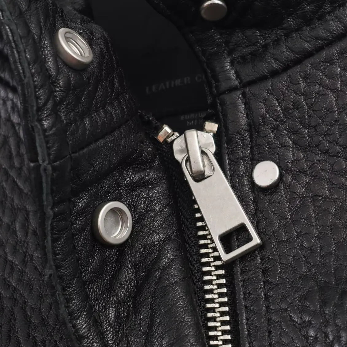 JNLEAOG mujer otoño nuevo Sle versátil cuero piloto Jaet abrigo ort prendas de vestir exteriores largo Sve cremallera fibra de poliéster